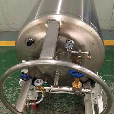 164-500 لیتر مخزن نیتروژن مایع فشار ساختمان Dewar 210 لیتری